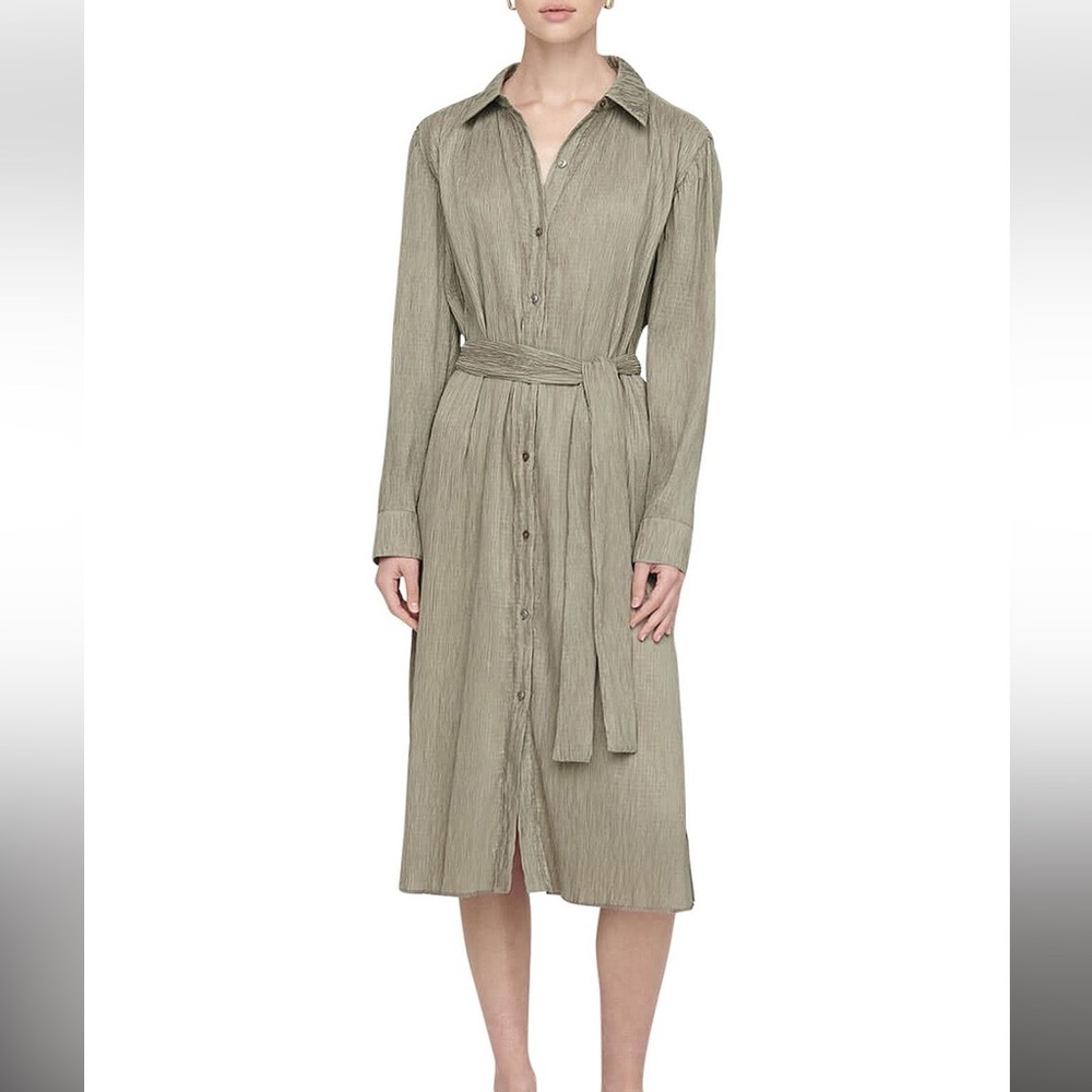 Anine Bing Alma Dress in Green Khaki